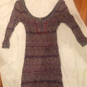 Free People colorful thread dress